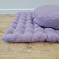 Light lavender Meditation Set Zafu & Zabuton with Buckwheat hulls Linen Floor Meditation cushion Meditation pouf PillowSeat Yoga mats