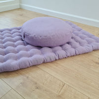 Light lavender Meditation Set Zafu & Zabuton with Buckwheat hulls Linen Floor Meditation cushion Meditation pouf PillowSeat Yoga mats
