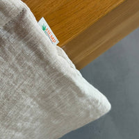 Warm Winter Organic HEMP + FLAX blanket 400 g / m2 in natural undyed linen fabric grey shade with filler created from organic Hemp fiber