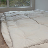 HEMP topper-mattress pad like fitted sheet mat 1.5” thickness filled organic hemp fiber filler in natural non-dyed Cotton fabric Custom Size Hand made