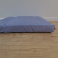 Hemp Pet Mat Pad Cushion Removable Cotton Water Repellent Cover in blue Color Washable Organic Hemp Fiber Filler in Cotton Fabric Padded Dog