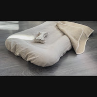 29"x45" (75x115 cm) Hemp Linen Pet Bed Mat Pad Cushion Removable Washable Linen Cover Organic Hemp Fiber Filler Natural Linen Fabric