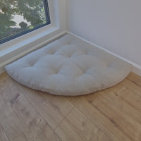 Hemp Reading nook cushion Hemp fiber in non-dyed linen fabric / Floor cushion / Window cushion custom made size
