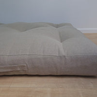 HEMP shikibuton 6” thick mat Shiki futon filled organic hemp fiber filler in natural undyed linen fabric Custom Size Hand made