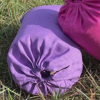 Organic HEMP Sleeping Bag in Linen Fabric bright Pink Lilac colors for your mood -organic hemp fiber filling - blanket, hand made