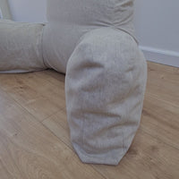 Hemp seat cushion filled organic hemp fiber filling with removable natural zippered cover
