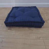 Dark grey Hemp Floor cushion with organic hemp fiber filling in linen fabric / floor pillow Pillow seat/Meditation Yoga /Natural