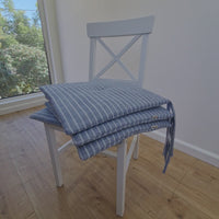 Hemp Linen seat cushion for chair with ties filled organic hemp fiber in natural linen fabric Chair Cushion Pillow seat