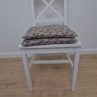 13" x 13" (33x33 cm) Hemp Linen seat cushion for chair with ties filled organic hemp fiber in natural linen fabric Chair Cushion Pillow seat