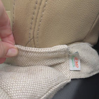 Linen Car lower Seat Cover Pad filled Organic Buckwheat Hulls in Linen dense Fabric Massage bottom Seat Cover Buckwheat Organic Hand Made