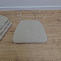 Hemp Linen seat cushion for chair with ties filled organic hemp fiber in natural non dyed linen fabric Chair Cushion Pillow seat custom size