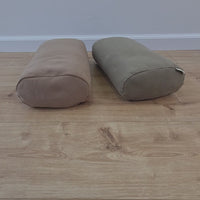 Cotton Bolster filled organic Buckwheat hulls yoga pillow Meditation pillow natural Italian velvet cotton fabric