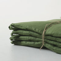 Set of 4 Natural Hemp Linen Seat Cushions for chair with Ties filled organic hemp fiber in natural Linen fabric Pillow Seat Christmas Gift