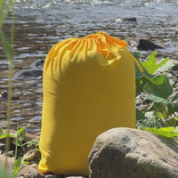 Toddler HEMP Linen Sleeping Bag with Hood School Yellow Nap mat for Kids, Toddler Nap Mat organic hemp fiber filling in hemp linen fabric
