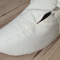 Cotton Meditation Cresсent cushion filled with buckwheat hulls