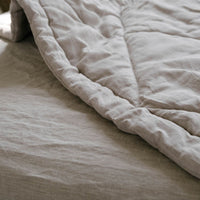 Hemp Linen Comforter Blanket "Diamond Stitching" Organic Hemp Fiber in Natural Undyed Linen Fabric Full Twin Queen King Custom size