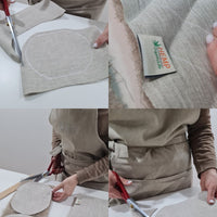 Natural Hemp Linen Oven Mitt and Pot Holder Set Filled unique Hemp fiber filling Pot holders Gloves Housewarming gift