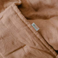 Soft Natural HEMP Linen blanket organic Hemp fiber filling in Natural Linen Fabric Full Twin Queen custom size cozy organic quilted blanket