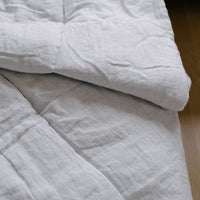 White Winter Organic HEMP + FLAX comforter  blanket duvet - natural linen fabric with filler organic Hemp fiber