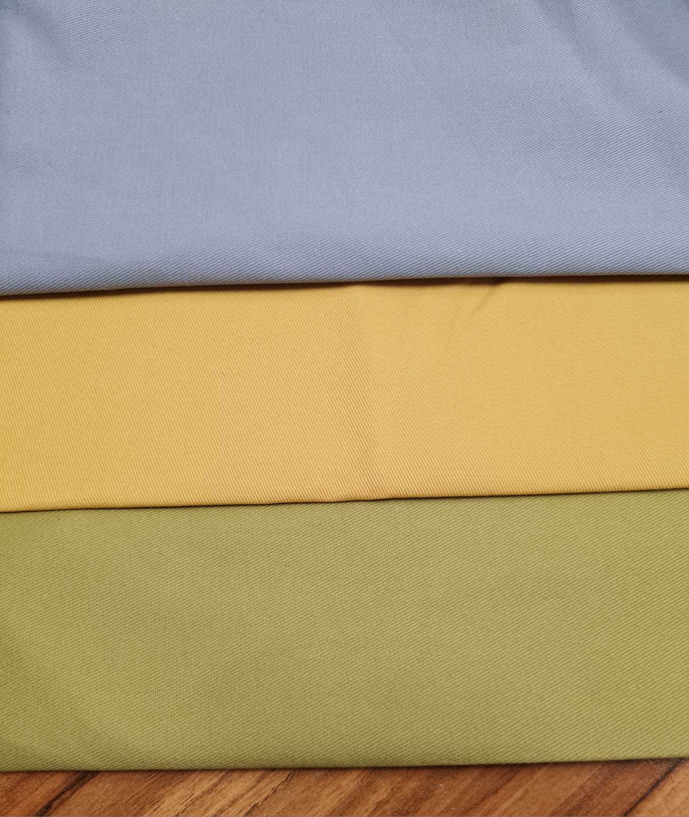 HEMP Custom made set of natural cushions for bench / floor seating: two 38"x38"x3" (97x97x8cm), with four bolsters