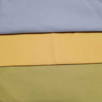 HEMP Custom made set of natural cushions for bench / floor seating: two 38"x38"x3" (97x97x8cm), with four bolsters