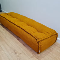 Special listing for Gaby Sherman one 68"x86" hemp blanket 300 g in linen fabric in Ashen Pink and three 60 x 65 x 13.5 cm Covers with zippers in Mustard linen