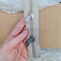 Special listing for Neil J. one 80 x 200 cm hemp sleeping bag in "Forest Green" linen in 200 g/m2 thickness with grey-beige zipper with the light pull