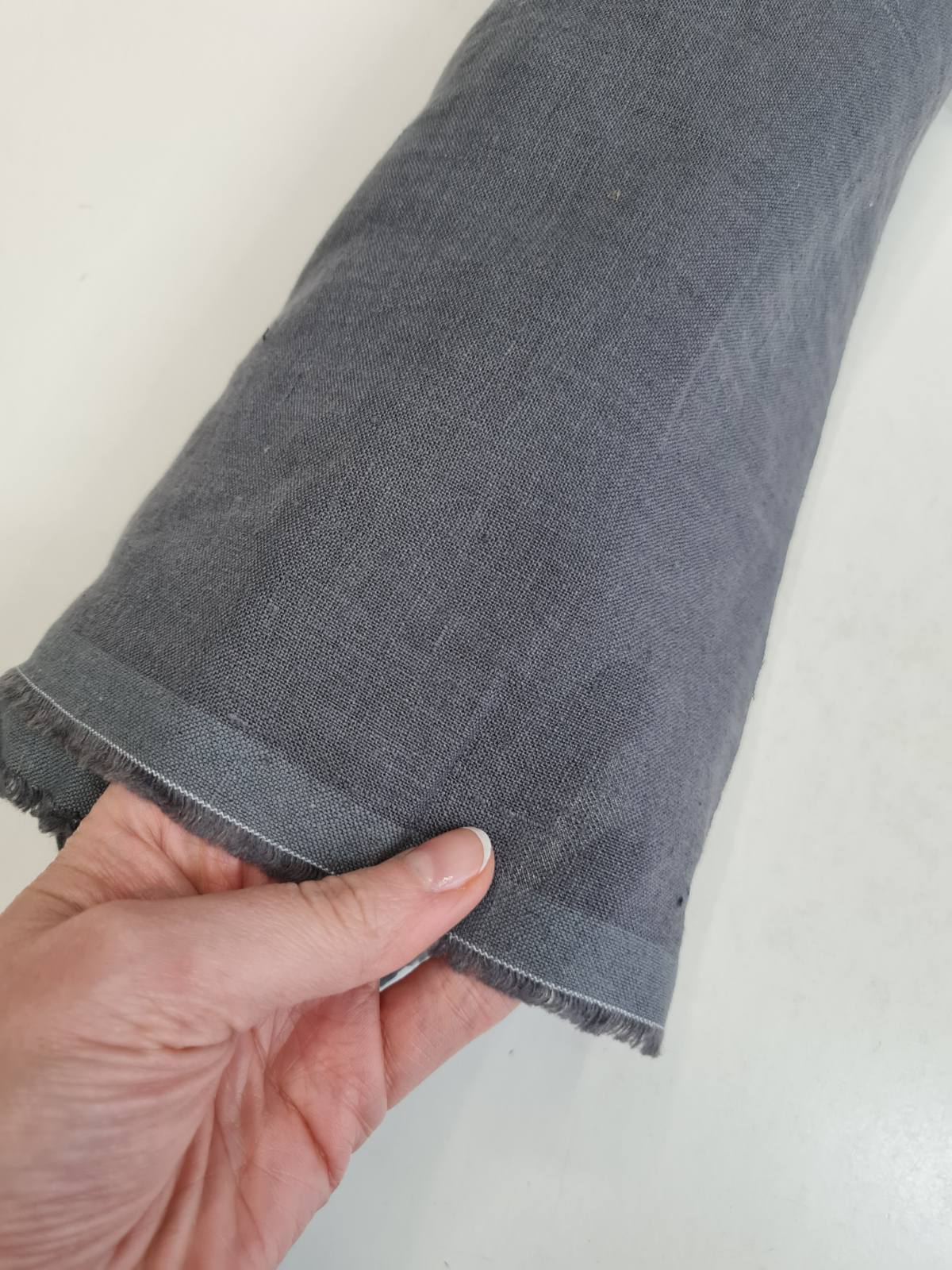 Special listing for Stephanie Taylor one USA Queen 86"x90" hemp blanket in 300 gram thickness in graphite linen fabric in stripe stitching