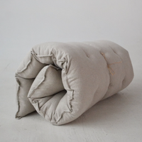 Organic HEMP Floor cushion reading nook pillow Organic Hemp fiber filling in non-dyed Linen fabric custom made
