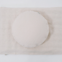 Beige Meditation Set Zafu & Zabuton with Buckwheat hulls with an additional covers