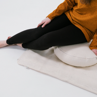Beige Meditation Set Zafu & Zabuton with Buckwheat hulls with an additional covers