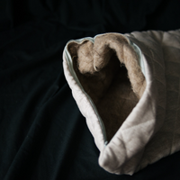 Hemp quilted Pillow filled HEMP FIBER in linen non-dyed fabric with regulation height