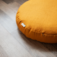 Zafu Linen floor cushion with Buckwheat hulls /Organic Meditation cushion/buckwheat/ pillow seat/Meditation cushion for Yoga studio