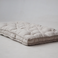HEMP Linen Floor cushion with handles reading nook pillow Organic Hemp fiber filling in non-dyed Linen fabric custom made Meditation pillow