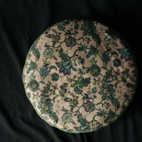 Zafu Linen floor cushion with Buckwheat hulls /Organic Meditation cushion/ pillow seat/Meditation pillow for Yoga studio