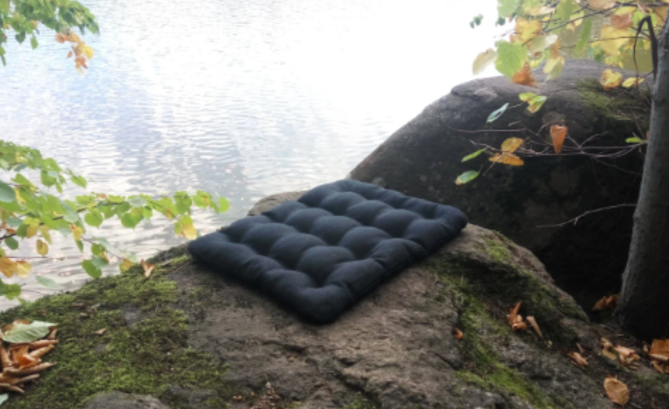 Linen Buckwheat floor cushion Zabuton Organic pillow buckwheat hulls / pillow seat/Meditation Yoga /Natural