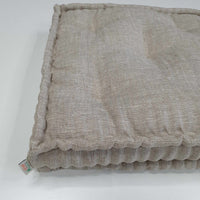 Hemp Floor cushion with organic hemp fiber filling in natural non dyed linen fabric / floor pillow Pillow seat/Meditation Yoga /Natural