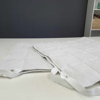 Organic Hemp Linen Mattress Pad Cover filled Hemp Fiber in 100% white linen /Queen, Twin, King size/ Hypoallergenic Chemical Free
