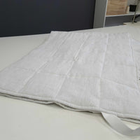 Organic Hemp Linen Mattress Pad Cover filled Hemp Fiber in 100% white linen /Queen, Twin, King size/ Hypoallergenic Chemical Free