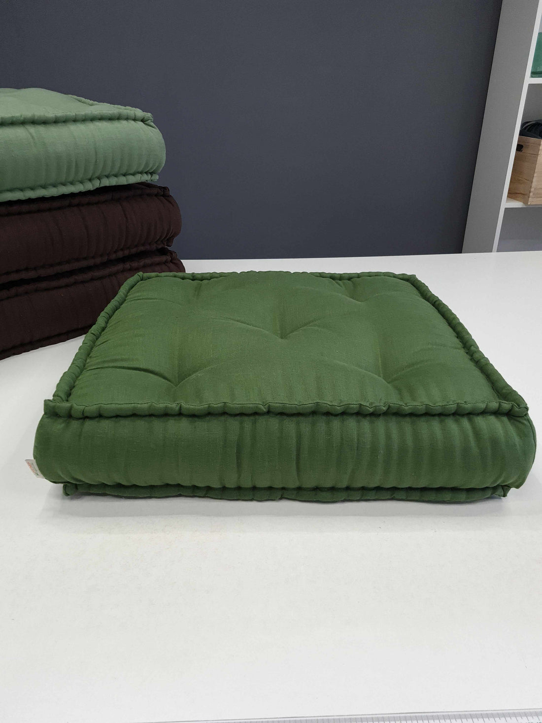 Hemp & Linen Floor cushion 6" thick with organic hemp fiber filling in natural linen fabric /floor pillow Pillow seat/Meditation Yoga