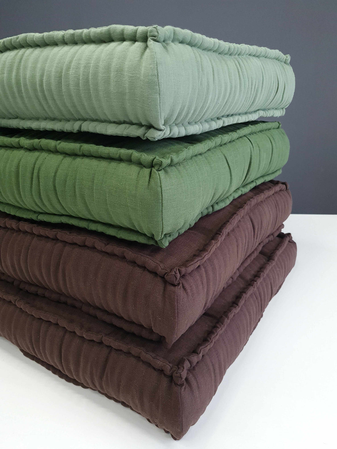 Hemp & Linen Floor cushion 6" thick with organic hemp fiber filling in natural linen fabric /floor pillow Pillow seat/Meditation Yoga