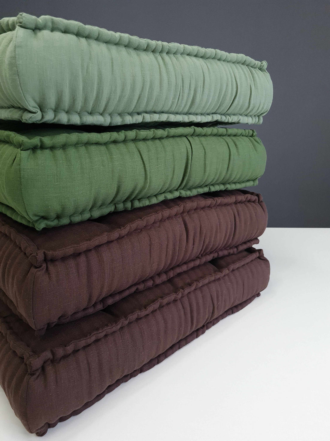 Hemp & Linen Floor cushion 6" thick with organic hemp fiber filling in natural linen fabric /floor pillow Pillow seat/Meditation Yoga