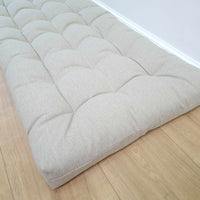 Hemp Linen cushion mat with organic hemp fiber filling in natural non dyed linen fabric window bench cushion custom made