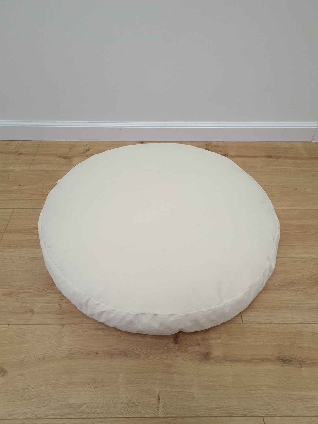 Round Hemp cotton cushion with removable cover Hemp fiber filling in cotton fabric with cotton non-dyed cover Floor cushion custom made size