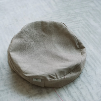 Linen natural grey non-dyed cover for Zafu with zipper / linen floor cushion Without Filler
