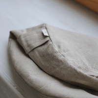 Linen natural grey non-dyed cover for Zafu with zipper / linen floor cushion Without Filler