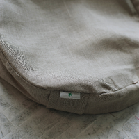 Linen natural grey non-dyed cover for Zafu with zipper / linen floor cushion Without Filler