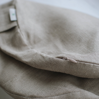 Linen natural grey non-dyed cover for Zafu with zipper / linen floor cushion Without Filler