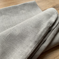 Zabuton cover Linen natural multi-chamber cover with zipper, unfulfilled non-dyed linen case size 23"x35"