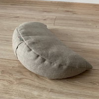 Linen Cover for meditation Cresсent cushion natural non-dyed linen fabric